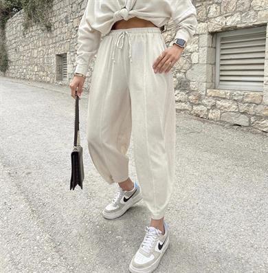 Taş Keten Şalvar Pantolon