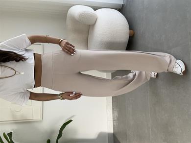 Taş Korsaj Kemer Palazzo Pantolon