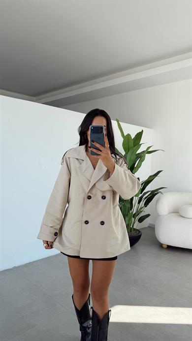 Taş Kuşak Kemerli Trençkot