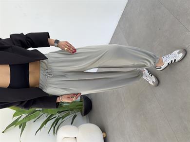 Taş Likralı Kemerli Şalvar Pantolon