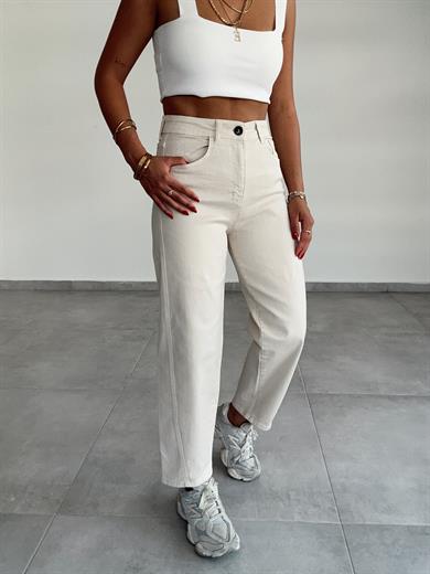 Taş Likralı Mom Jean