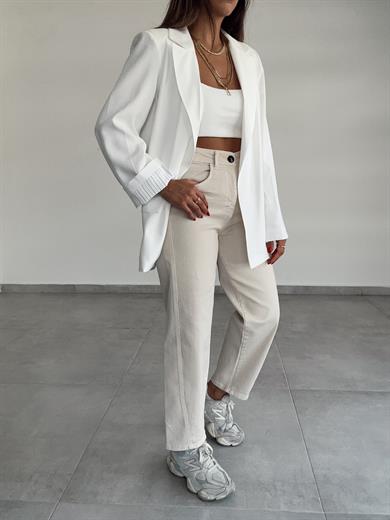 Taş Likralı Mom Jean