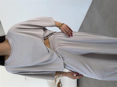 Comfort Taş Modal Düşük Kol T-Shirt