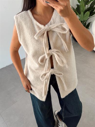 Taş Önden Bağlamalı Yelek