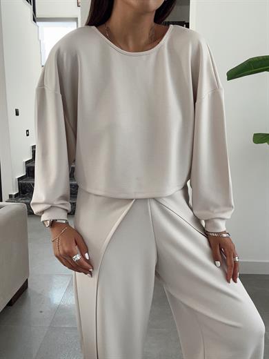 Taş Sırt Düğüm Modal Bluz