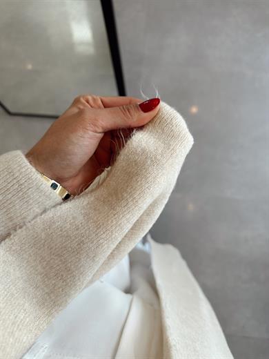 Taş Uzun Salaş Maxi Triko Hırka