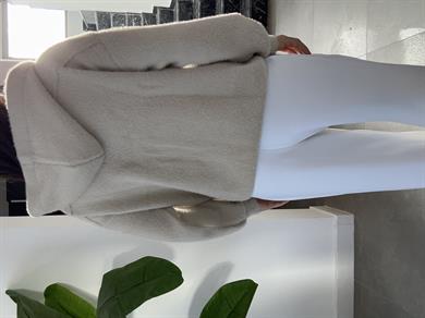 Taş Yumoş Belden Büzgülü Kapşonlu Ceket