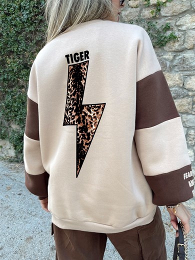 Tiger Baskılı Sweatshirt