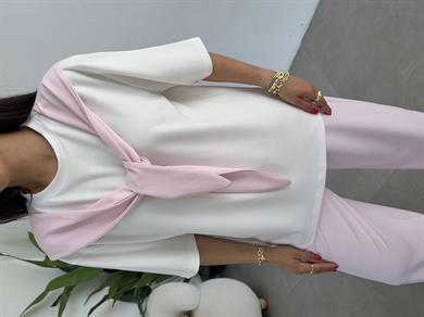 Tozpembe Oys Modal Atkılı Tshirt Pantolon Takım