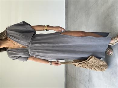 Truva Antrasit Müslin Elbise