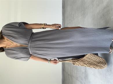 Truva Antrasit Müslin Elbise