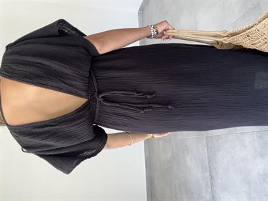 Truva Siyah Müslin Elbise