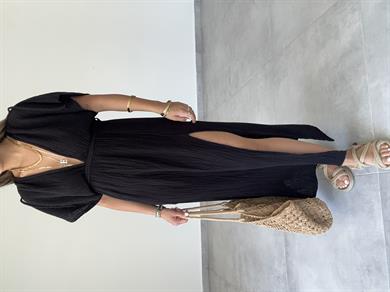 Truva Siyah Müslin Elbise