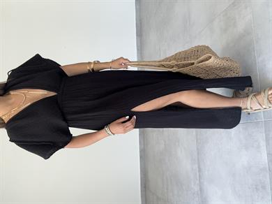 Truva Siyah Müslin Elbise