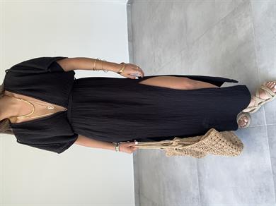 Truva Siyah Müslin Elbise