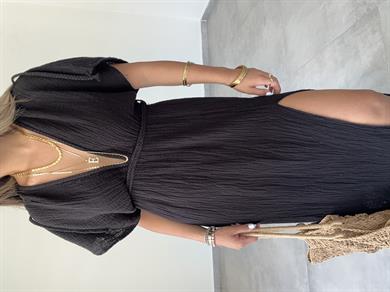 Truva Siyah Müslin Elbise