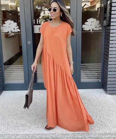 Turuncu Verev Bel Elbise