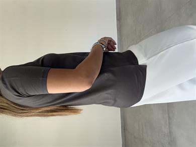 V Yaka Basic Antrasit Tişört