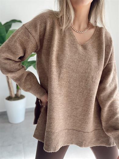 V Yaka Camel Triko Kazak&