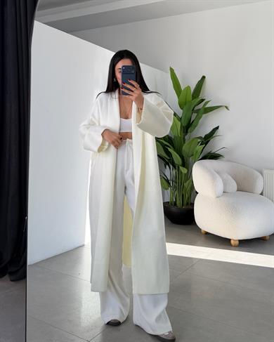 Vanilya Uzun Salaş Maxi Triko Hırka