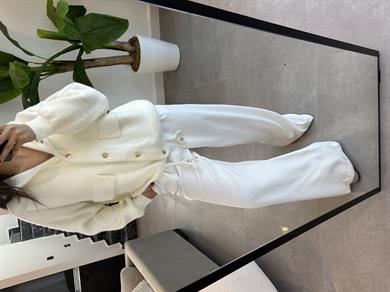 Vanilya Yumoş Belden Büzgülü Kapşonlu Ceket