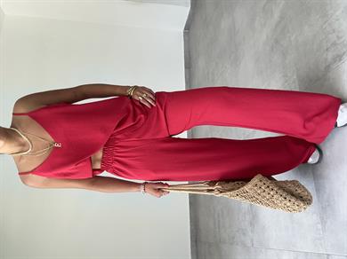 Vina Bordo Ayrobin İp Askılı Bol Paça Takım