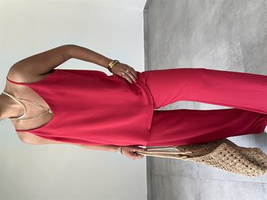 Vina Bordo Ayrobin İp Askılı Bol Paça Takım