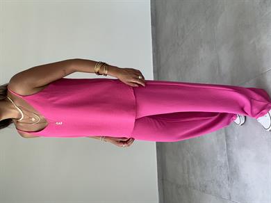 Vina Pembe Ayrobin İp Askılı Bol Paça Takım