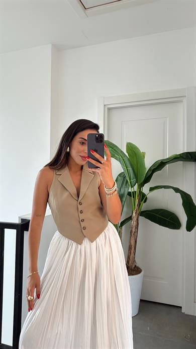 Vizon Belden Bağlamalı Gömlek