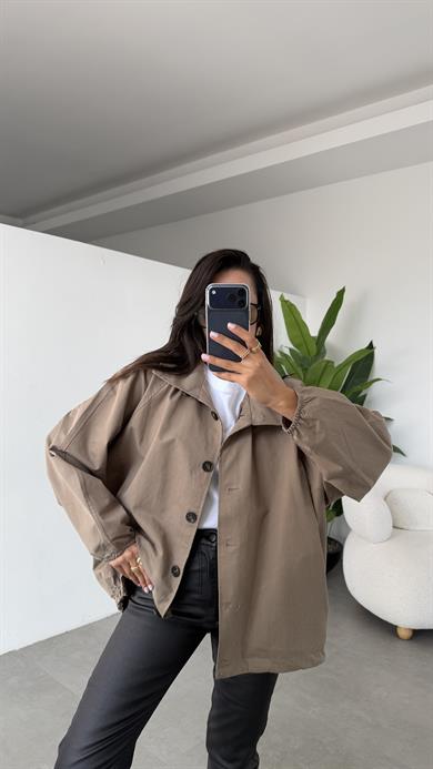 Vizon Beli Lastikli Trenç