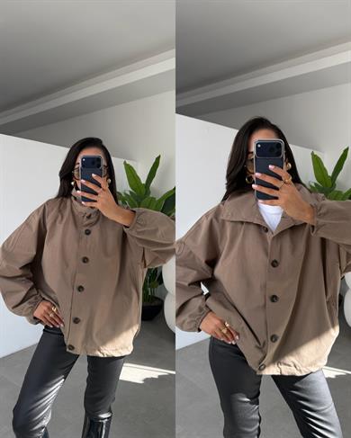 Vizon Beli Lastikli Trenç