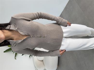 Vizon Çıtçıt Detaylı Triko Kazak