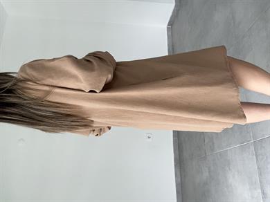 Vizon Pamuk Keten Yakalı Gömlek Elbise