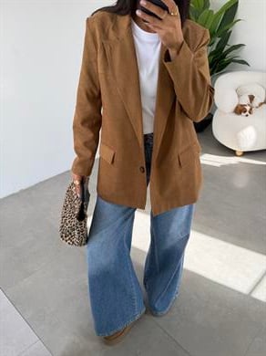 Vizon Süet Blazer Ceket