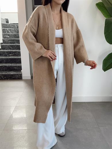 Vizon Uzun Salaş Maxi Triko Hırka