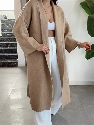 Vizon Uzun Salaş Maxi Triko Hırka