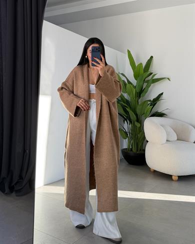 Vizon Uzun Salaş Maxi Triko Hırka