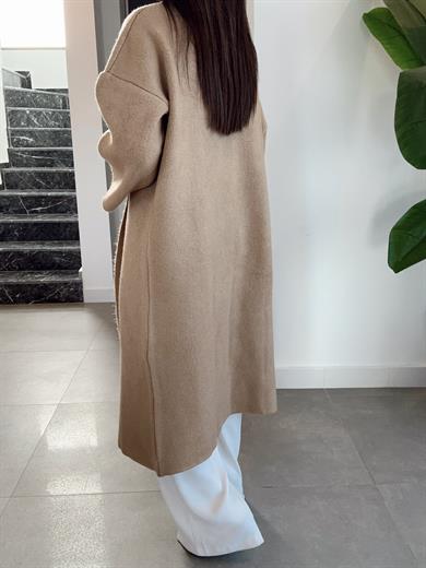 Vizon Uzun Salaş Maxi Triko Hırka