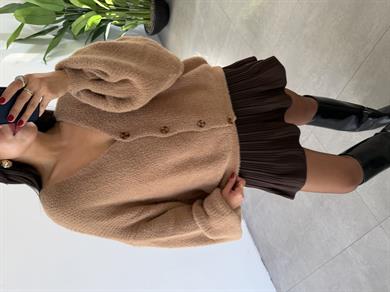 Vizon Yumusak Dokulu V Yaka Hırka