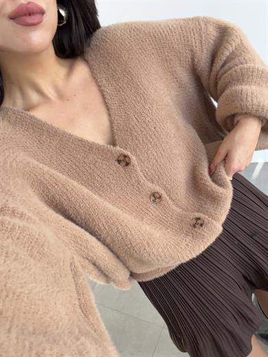 Vizon Yumusak Dokulu V Yaka Hırka