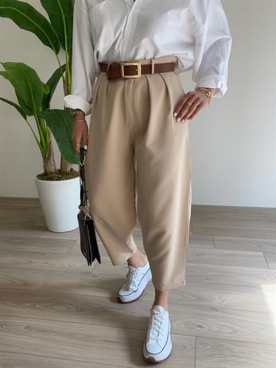 Wendi Bej Şalvar Pantolon