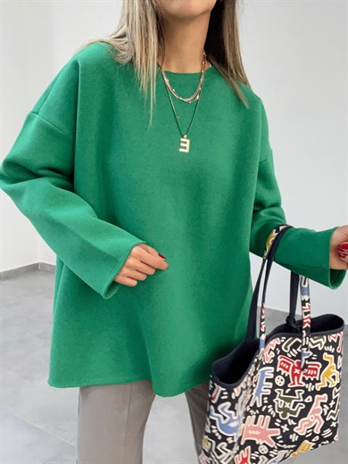 Yeşil İçi Şardonlu Sweatshirt