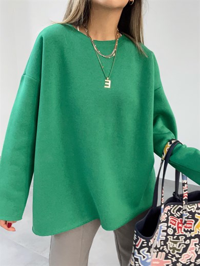 Yeşil İçi Şardonlu Sweatshirt
