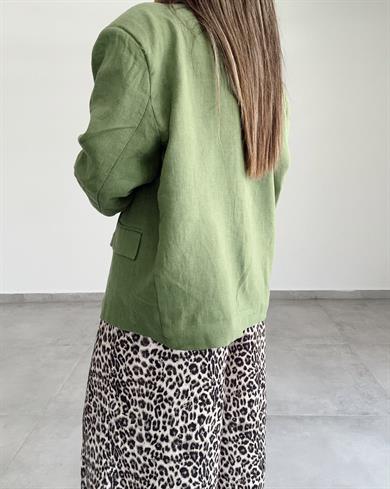 Yeşil Keten Blazer Ceket