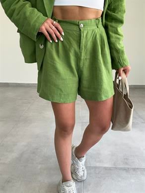 Yeşil Keten Şort