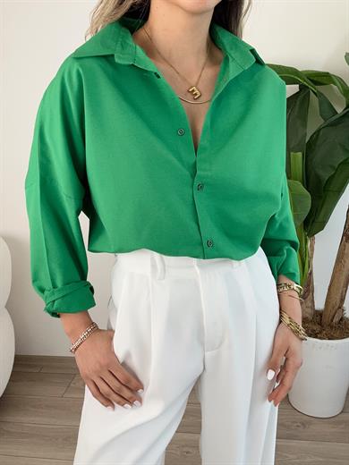 Yeşil Oversize Gömlek