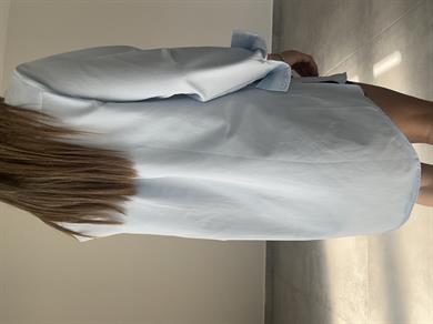 Yırtmaçlı Bebe Mavi Basic Gömlek