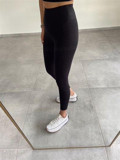 Siyah Yüksek Bel Fit Tayt
