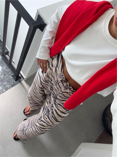 Zebra Desen Pantolon