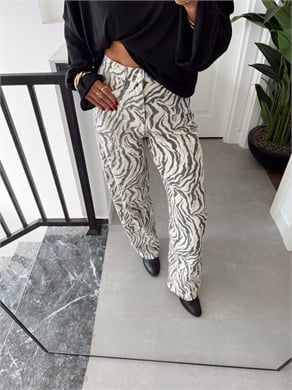Zebra Desenli Pantolon